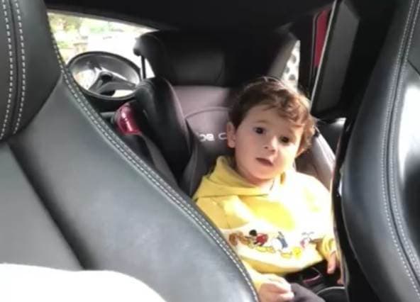 Mateo, hijo de Lionel Messi. 