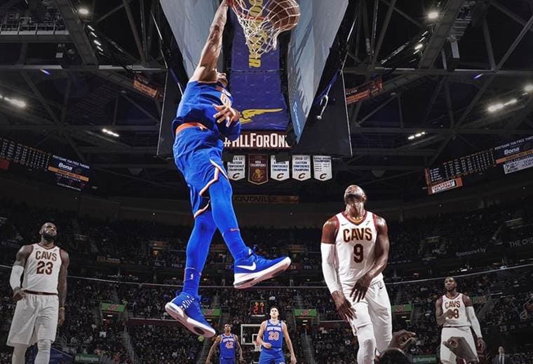 Los Knicks vencieron a los Cavaliers en casa.|New York Knicks en Facebook