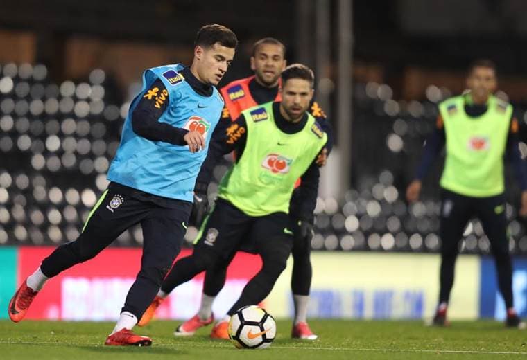 Philippe Coutinho, atacante de la Selección de Brasil. 