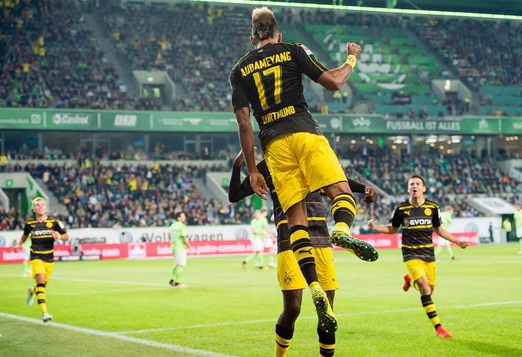 El delantero gabonés del Borussia Dortmund Pierre-Emerick Aubameyang. 