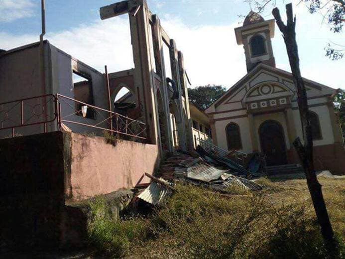 Incendio en antigua comandancia de isla San Lucas
