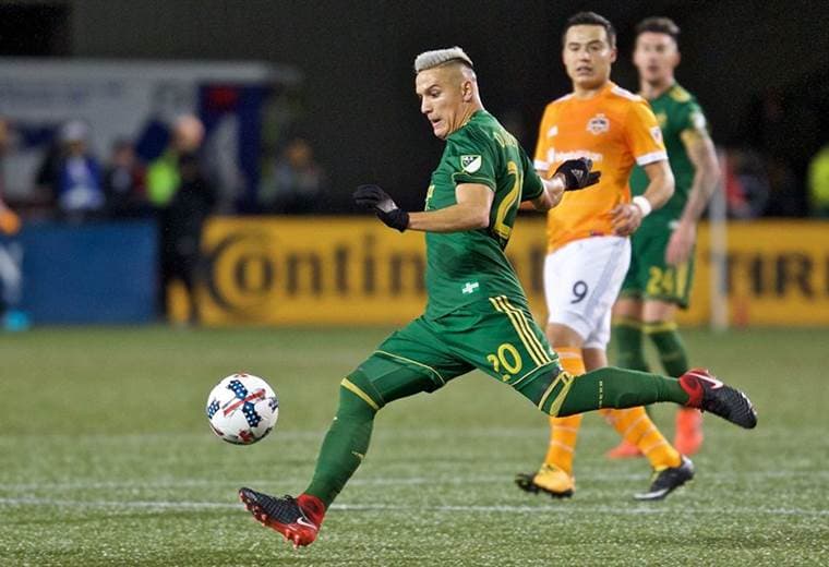 El volante costarricense del Portland Timbers, David Guzmán.