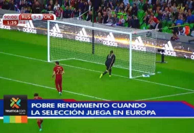 Costa Rica cuenta con un pobre rendimiento cuando enfrenta a selecciones europeas en el Viejo Continente