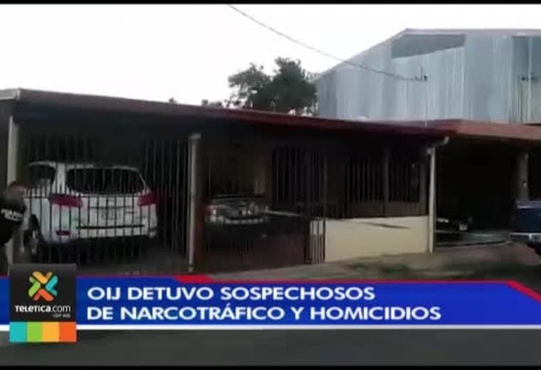 OIJ detuvo en dos operativos a 14 sospechosos de narcotráfico y homicidios