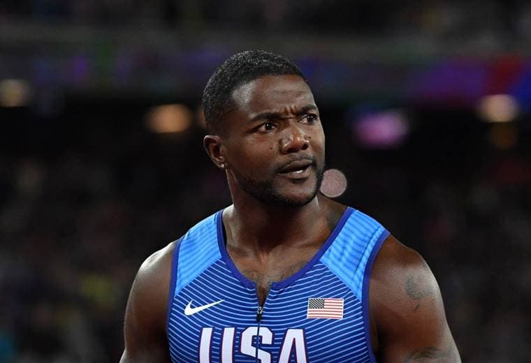 El atleta estadounidense Justin Gatlin. 