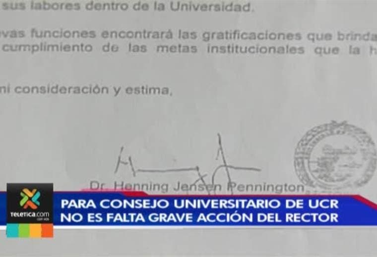 Presunta conducta irregular del rector de la UCR no es grave, según Consejo universitario