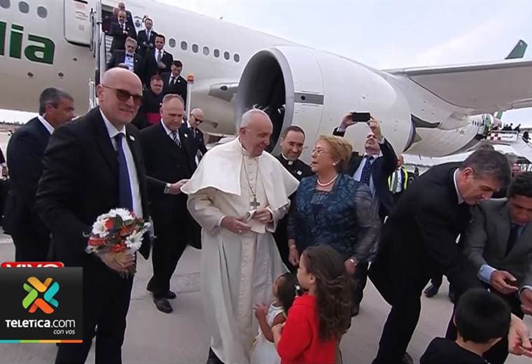 Llegada papa Chile