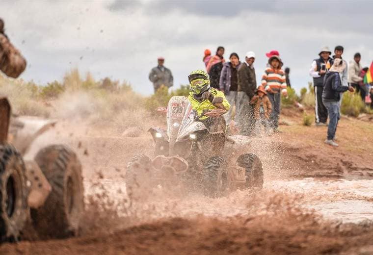 Piloto tico Christian Massey durante el Rally Dakar 2018