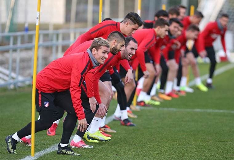 Entrenamiento del Atlético de Madrid.|Atlético en Facebook