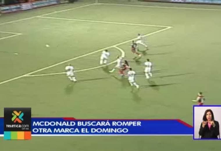 Jonathan McDonald buscará convertirse en el máximo goleador de Alajuelense en Clásicos