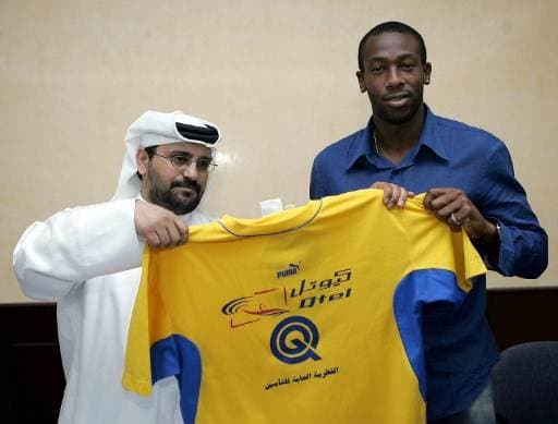 Paulo Wanchope durante su presentación en Qatar.|AFP