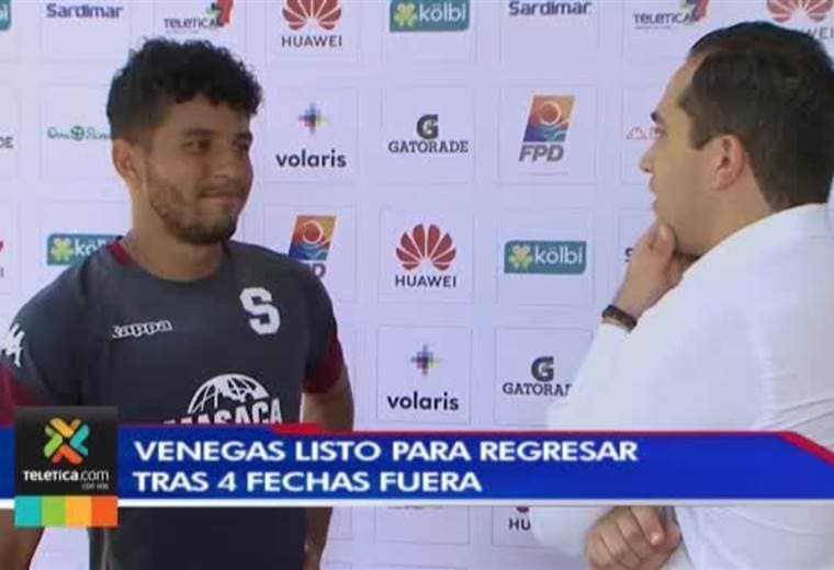 Johan Venegas está listo para regresar luego de cumplir sanción de cuatro partidos