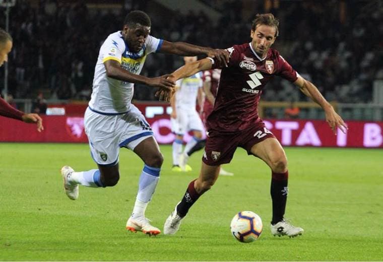 Joel Campbell, delantero costarricense del Frosinone. 