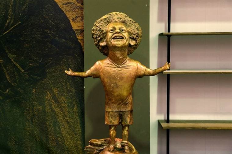 La estatua de bronce en Egipto del atacante Mohamed Salah |AFP.