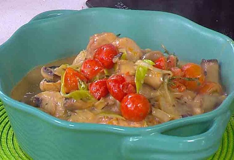 Receta: Cacerola de pollo y hongos