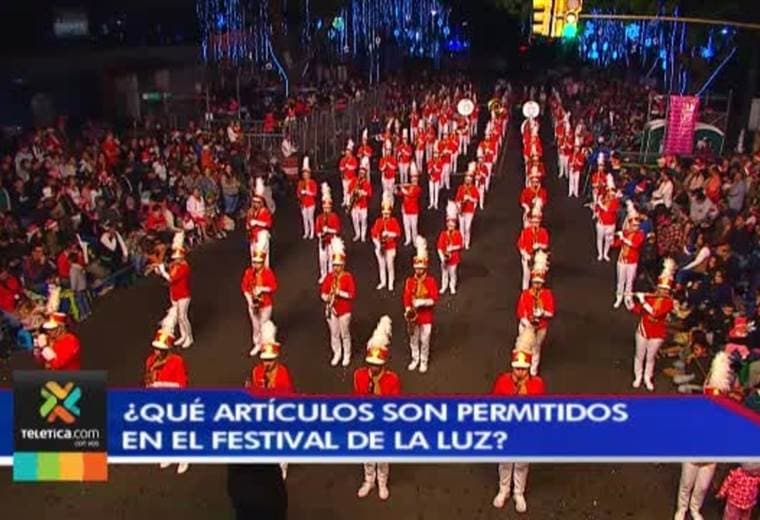 ¿Qué artículos no serán permitidos en el Festival de la Luz?