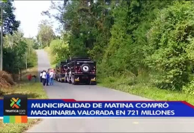 Municipalidad de Matina compró maquinaria para reparar caminos y hacer canales