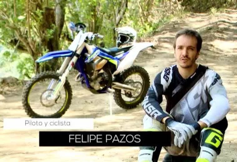 Él es Felipe Pazos… tiene 31 años de edad… y es un corredor de motocross…