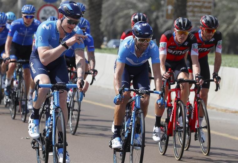 El ciclista español del Movistar Team, Alejandro Valverde. 