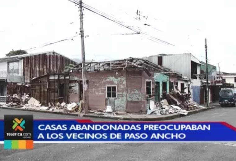 Casas abandonadas preocupaban a los vecinos de Paso Ancho
