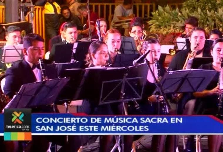 Banda Municipal de San José realizó concierto de música sacra en el Parque Central