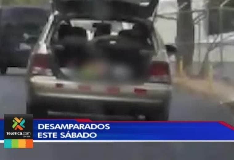 Imprudencia niño que viajaba en cajuela de auto