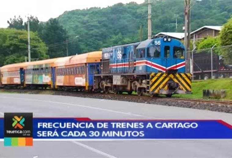 A partir del próximo lunes, el tren llegará y saldrá de Cartago cada 30 minutos