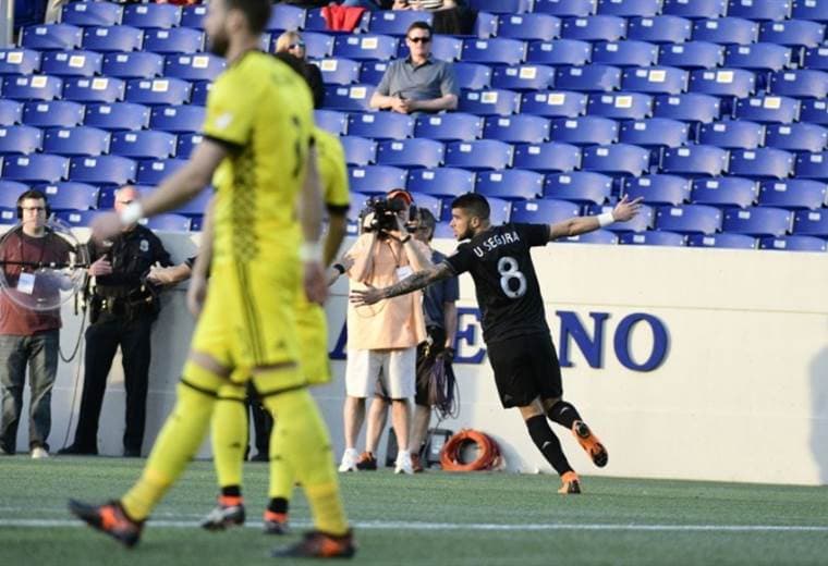 Ulises Segura, volante costarricense del DC United. 