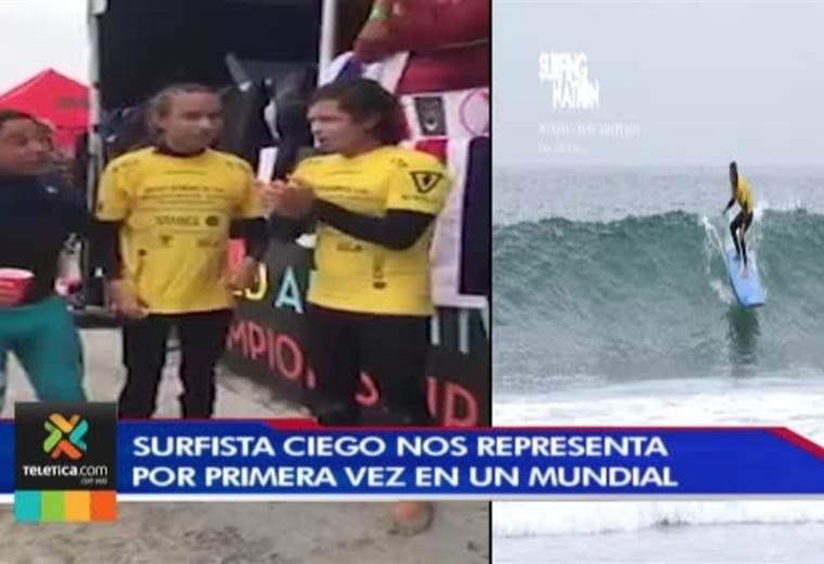 Surfista ciego representa a Costa Rica por primera vez en un mundial