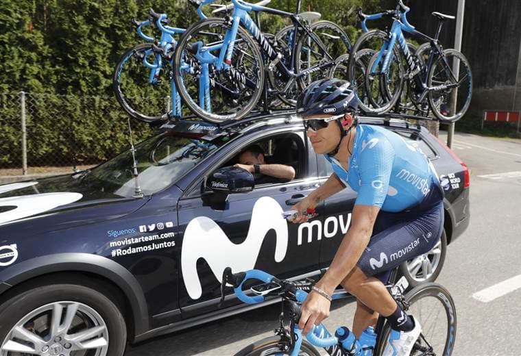 Andrey Amador, ciclista costarricense del Movistar Team español.