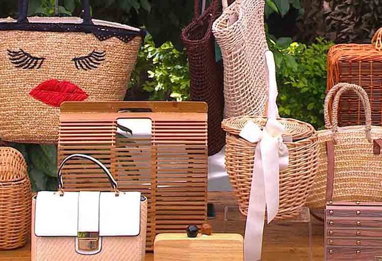 Le mostramos bolsos hechos con fibras naturales