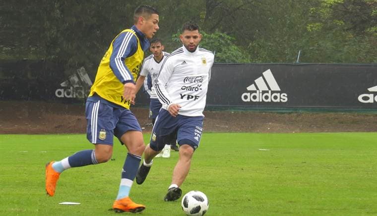 El delantero de la Selección de Argentina, Sergio 'Kun' Agüero. 
