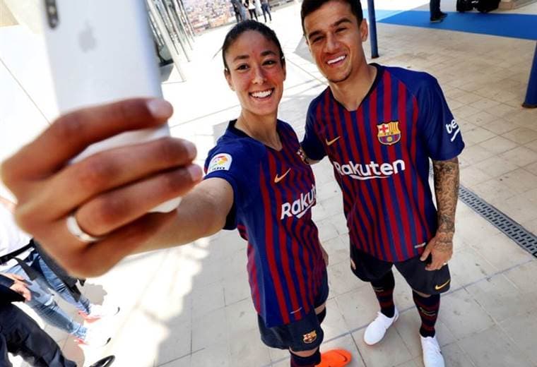Coutinho, volante del FC Barcelona. 