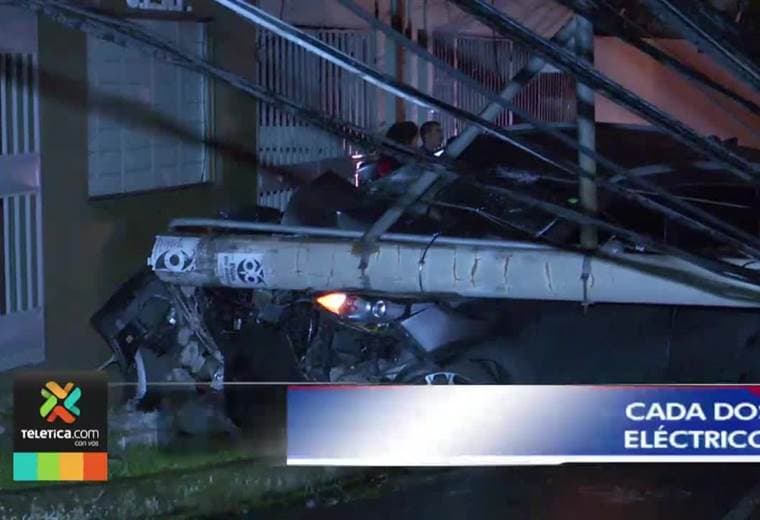 Cada dos días un poste del tendido eléctrico es destruido debido a un choque