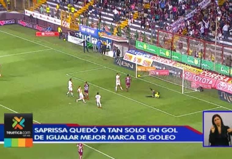 Saprissa está a un gol de igualar el récord histórico de anotaciones en el fútbol nacional