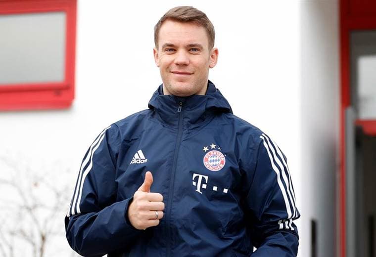 Manuel Neuer, portero alemán del Bayern Munich. 