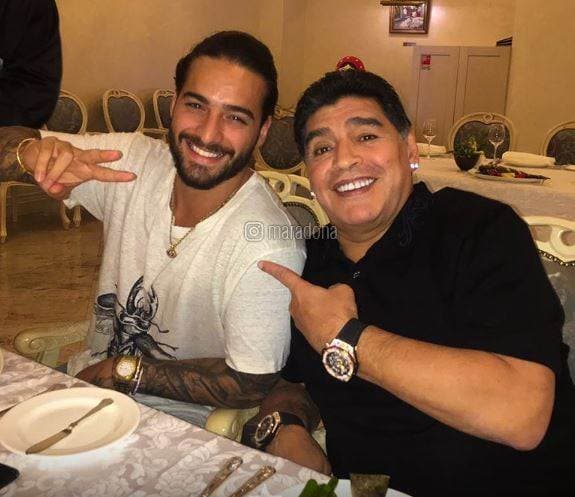 Maluma y Maradona. 