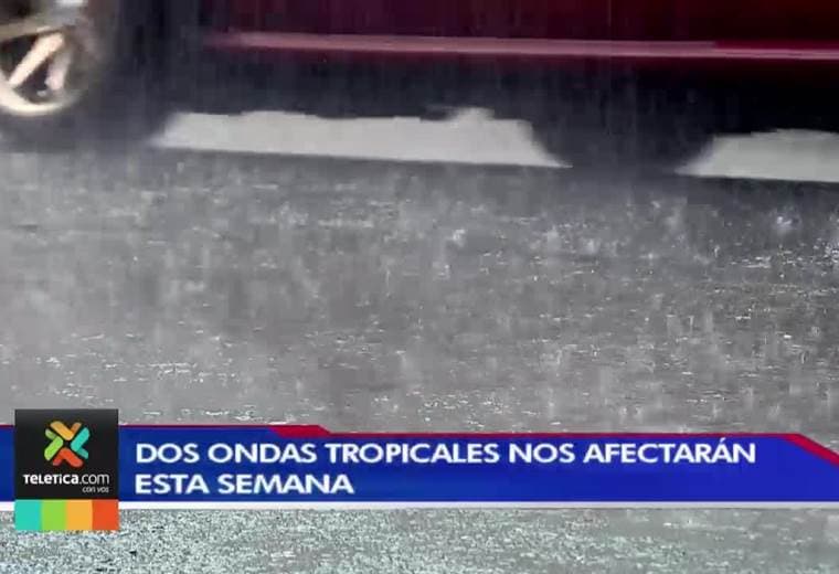 Dos ondas tropicales estarán afectando nuevamente el país esta semana