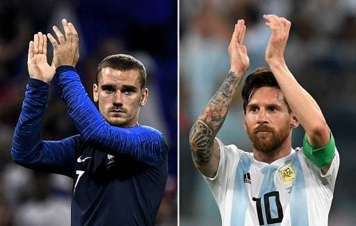 Francia ante Argentina tendrá el duelo entre Griezmann y Messi.|AFP
