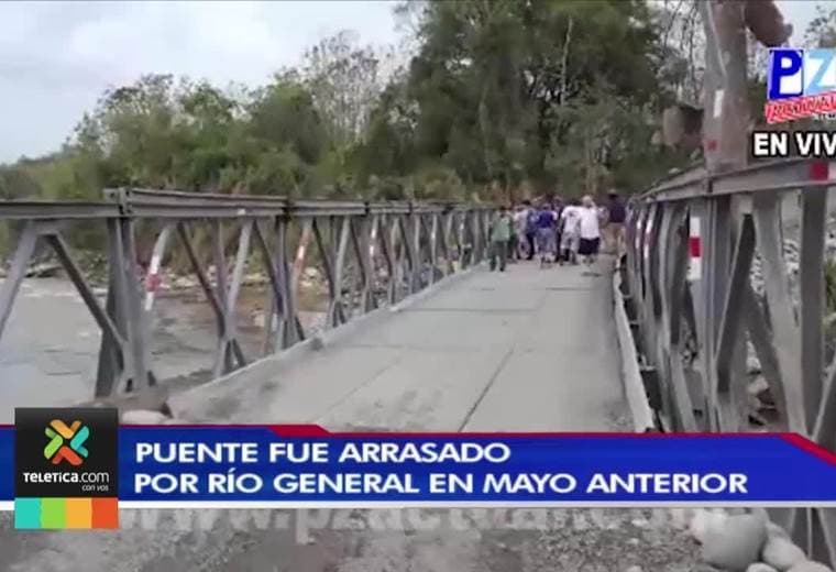 CNE autorizó uso de tres puentes Bailey para habilitar paso en General Viejo de Pérez Zeledón