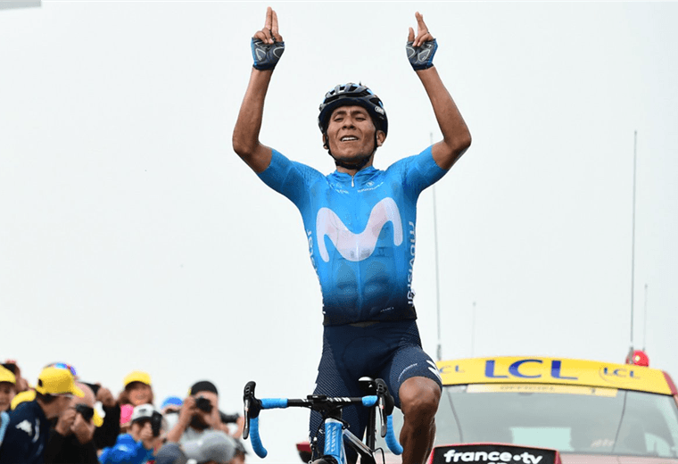 Nairo Quintana, ciclista colombiano del Movistar Team. 