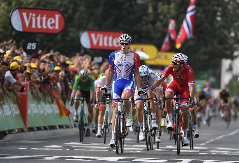 El ciclista francés Arnaud Demare (Groupama)|Facebook Le Tour de France.  