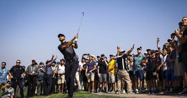 Stephen Curry durante el torneo Ellie Mae Classic de Golf.|Web.com tour