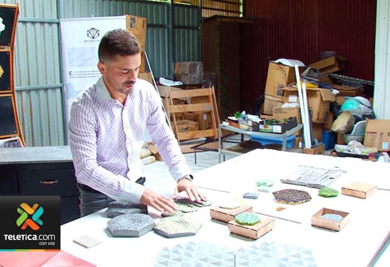 Joven ingeniero transforma los residuos en llamativos materiales como azulejos y fachaletas