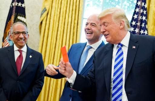 Donald Trump y Gianni Infantino.|AFP