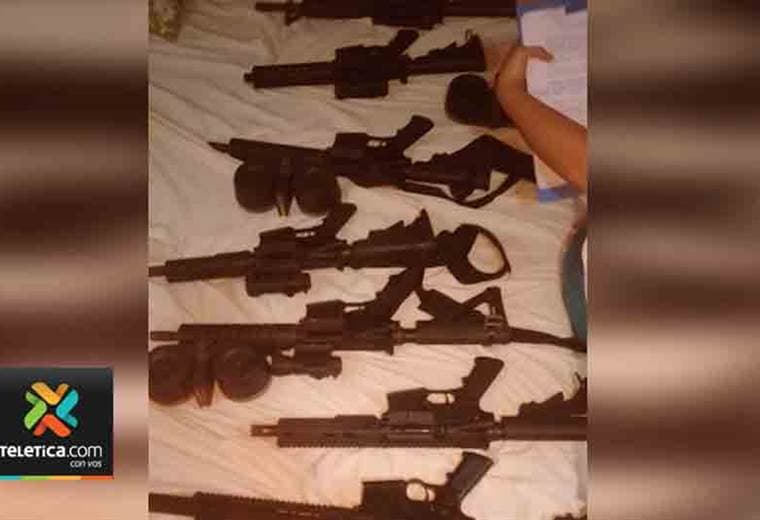 Armas de grueso calibre decomisadas tras un operativo serían de bandas criminales de Colombia