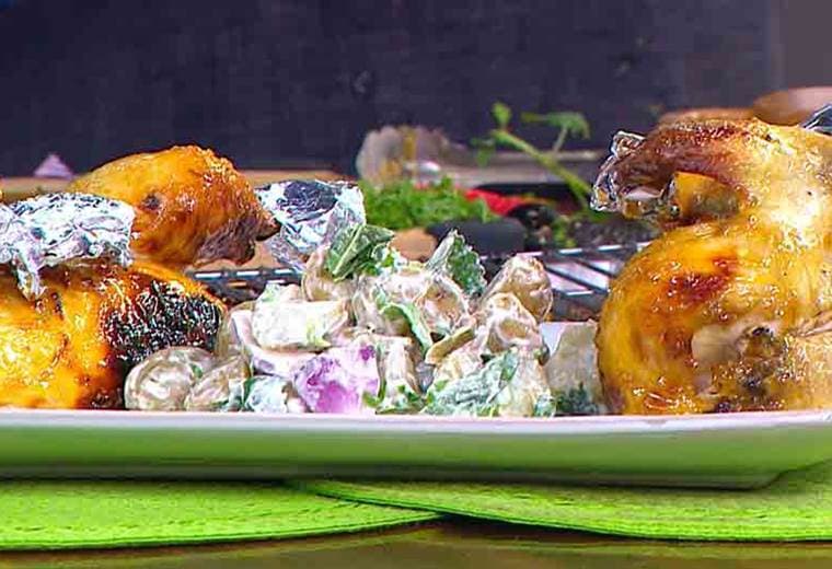 Receta: Pollo rostizado a la miel y limón