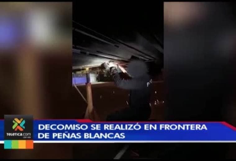 Detienen furgón guatemalteco cargado de cocaína cuando intentaba salir del país por Peñas Blancas