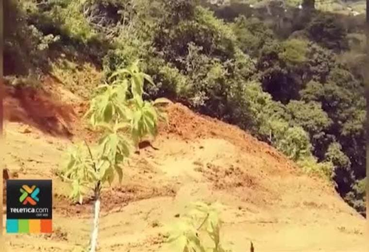 Lluvias de las últimas horas provocaron un deslizamiento en el cerro El Tablazo en Santa Ana