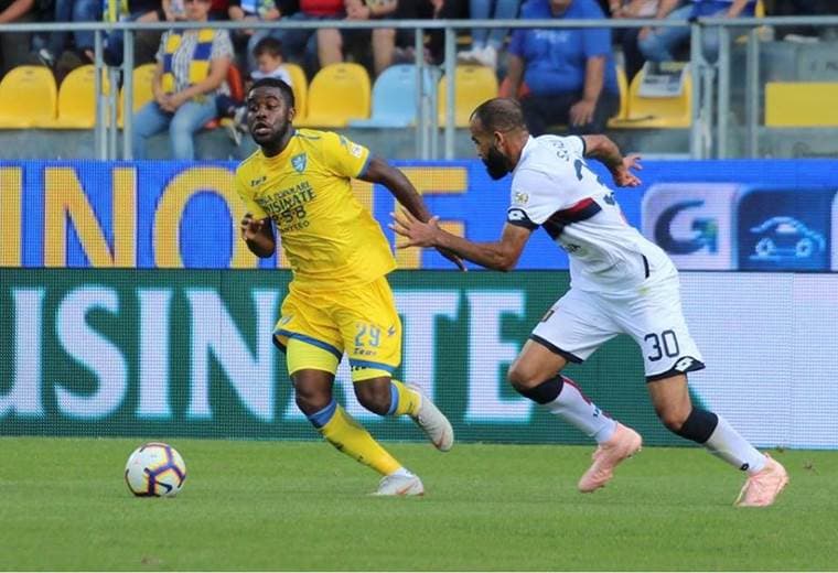 Joel Campbell, delantero costarricense del Frosinone. 